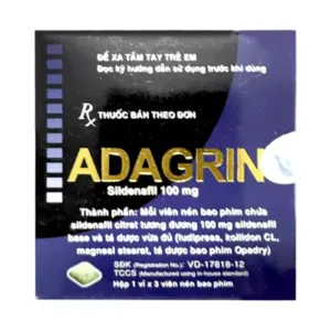Adagrin 100mg - Điều trị rối loạn cương dương (3 Viên)