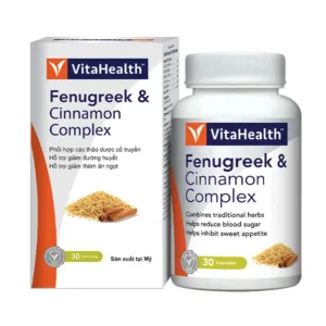 Fenugreek & Cinnamon Complex VitaHealth 30 viên - Viên uống cân bằng đường huyết