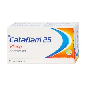 Cataflam 25mg Novartis - Điều trị giảm đau, viêm và sưng (1 vỉ x 10 viên)