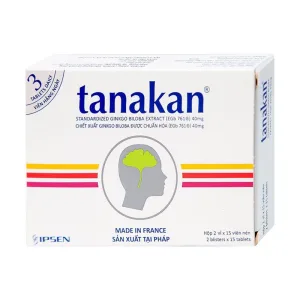 Tanakan 40mg - Điều trị triệu chứng rối loạn nhận thức (2 vỉ x 15 viên)
