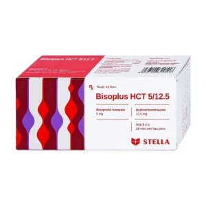 Bisoplus HCT 5/12.5 Stella - Điều trị tăng huyết áp (3 vỉ x 10 viên)