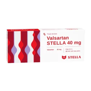 Valsartan Stella 40mg - Điều trị tăng huyết áp, suy tim (3 vỉ x 10 viên)